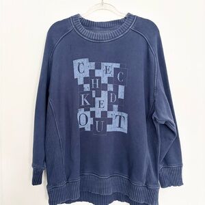 Aerie Heathered Blue Knit Top